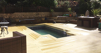 swimming pool with decking